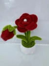 Twisty stick, rose, sunflower, tulip, artificial flower book, study desk decoration, Teachers' Day decorative small potted plant details Picture